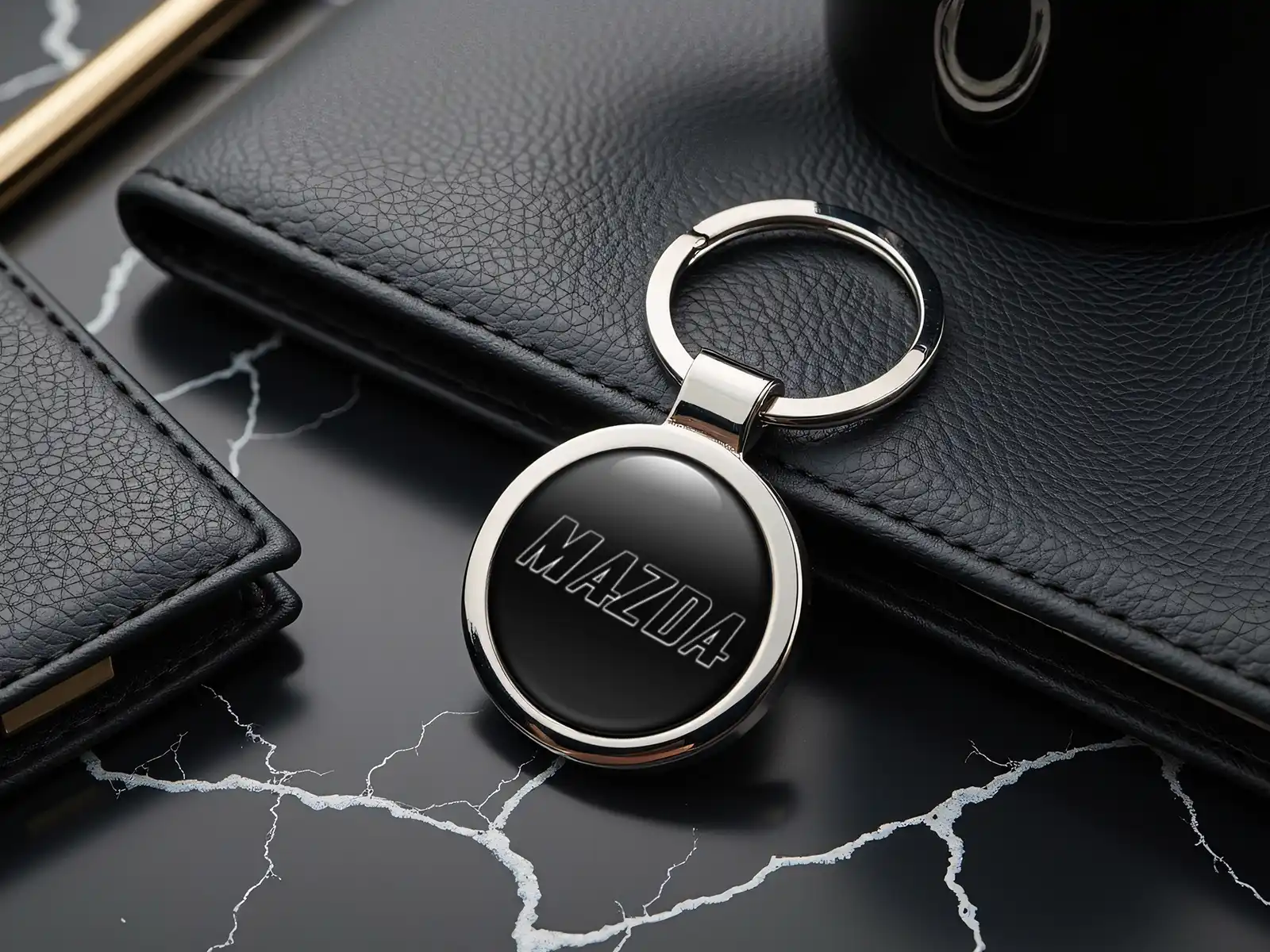 Mazda Llavero Personalizado Foto Domed Custom
